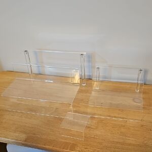 3 Pcs Clear Acrylic Display Shelves